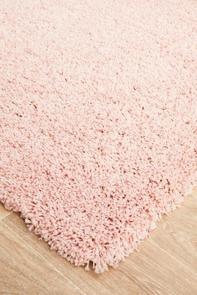 Lara Pink shaggy Rug Unitex