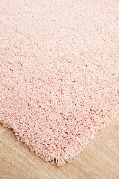 Lara Pink shaggy Rug Unitex