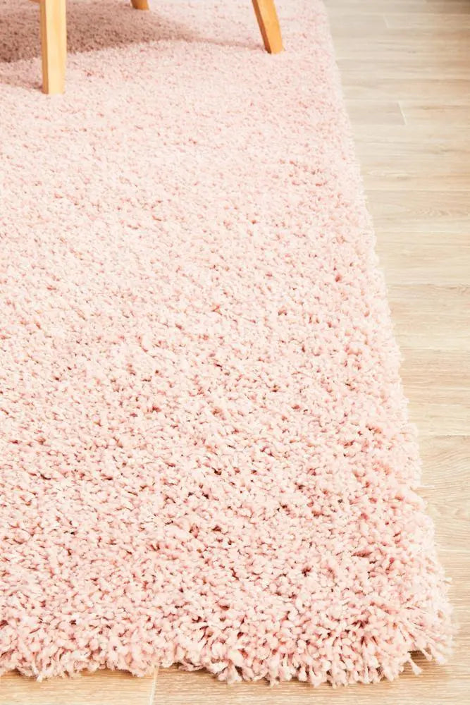 Lara Pink shaggy Rug Unitex