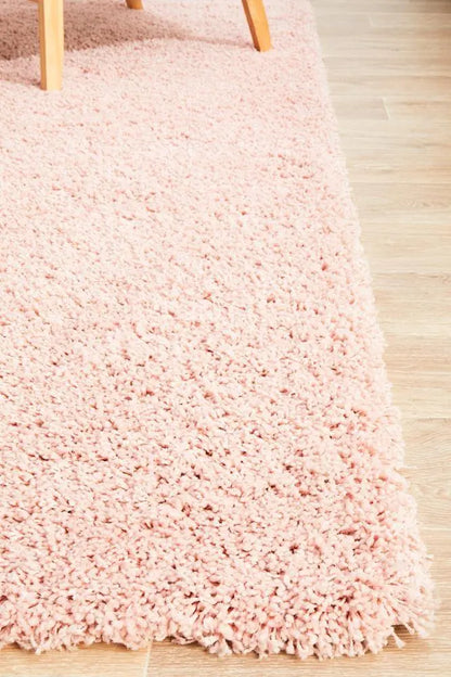 Lara Pink shaggy Rug Unitex