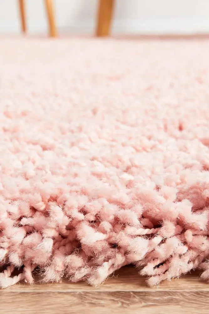 Lara Pink shaggy Rug Unitex