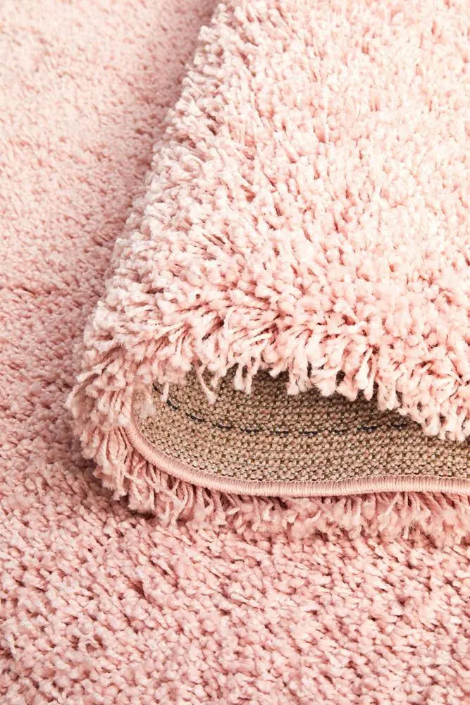 Lara Pink shaggy Rug Unitex