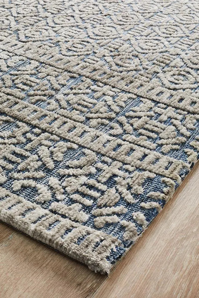 Levanta Miriam Navy Grey Rug Rug Culture