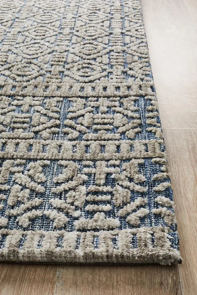 Levanta Miriam Navy Grey Rug Rug Culture