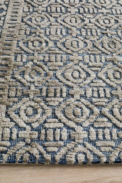 Levanta Miriam Navy Grey Rug Rug Culture