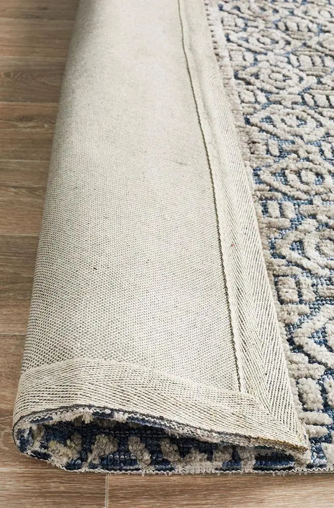 Levanta Miriam Navy Grey Rug Rug Culture