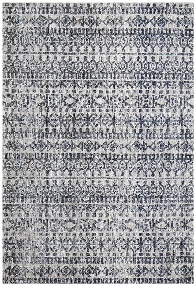 Levanta Tara Navy Grey Rug Rug Culture