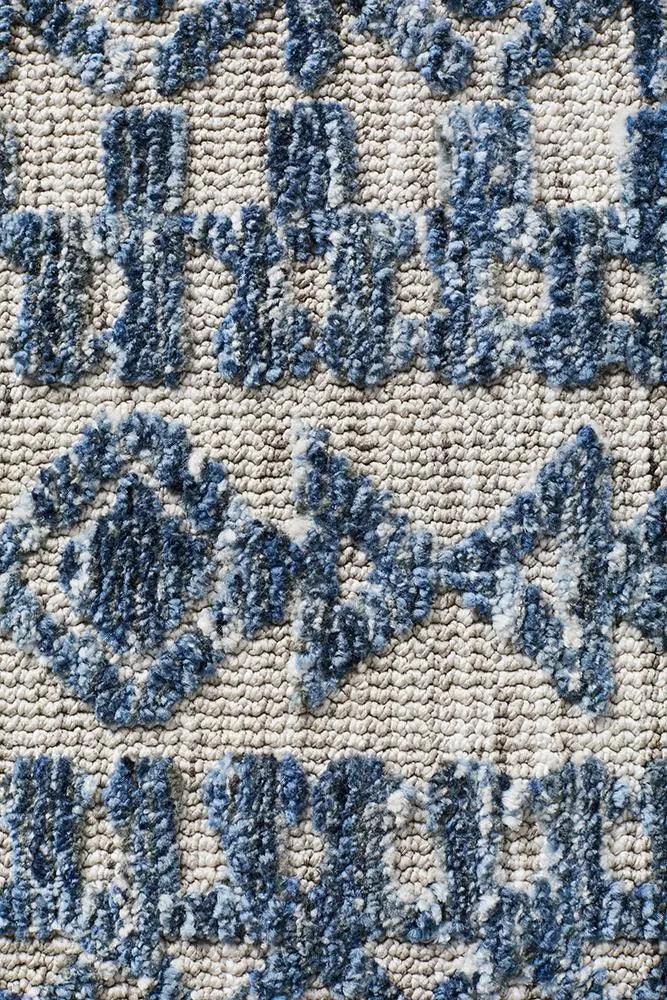 Levanta Tara Navy Grey Rug Rug Culture