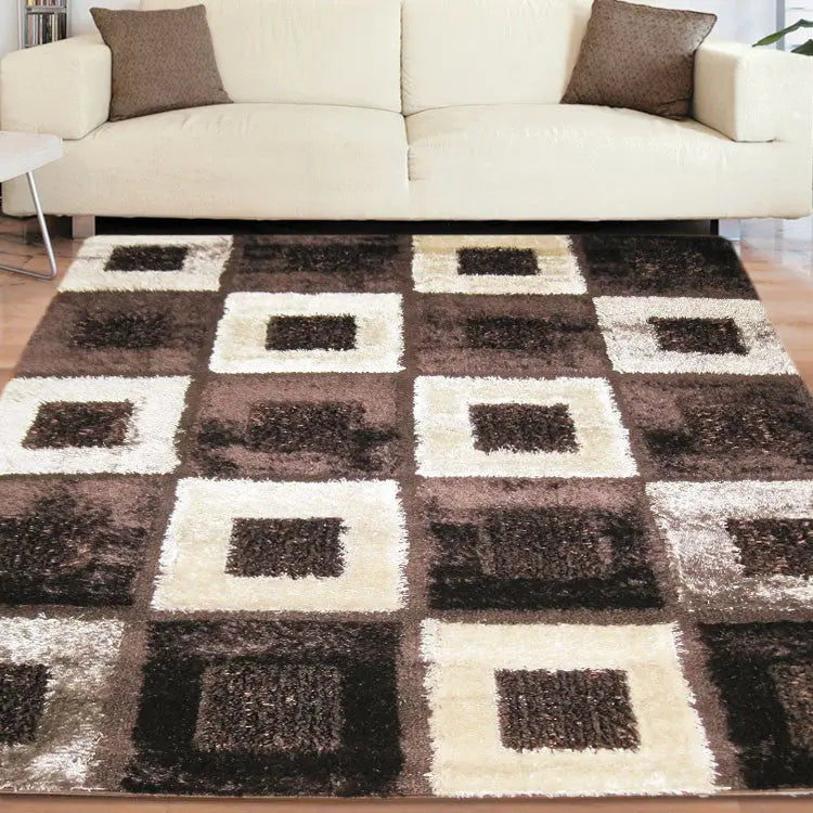 Luxury Collection 1206 Brown Shaggy Rug Saray Rugs