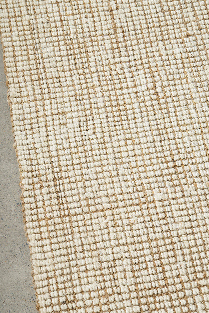 Mantra Marlo White Jute Rug RUG CULTURE