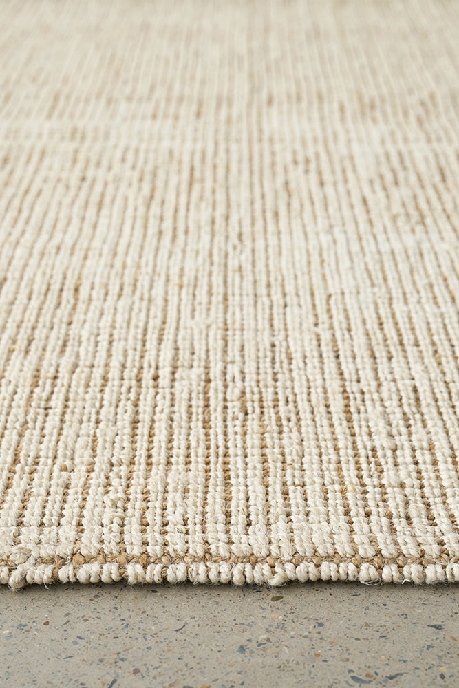 Mantra Marlo White Jute Rug RUG CULTURE