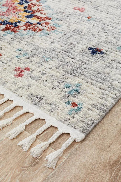 Melisa 222 Silver Fringe Rug Unitex