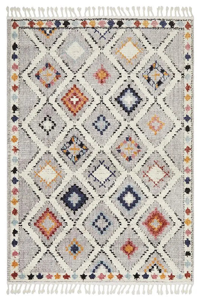 Melisa 555 Grey Fringe Rug Unitex
