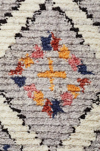 Melisa 555 Grey Fringe Rug Unitex