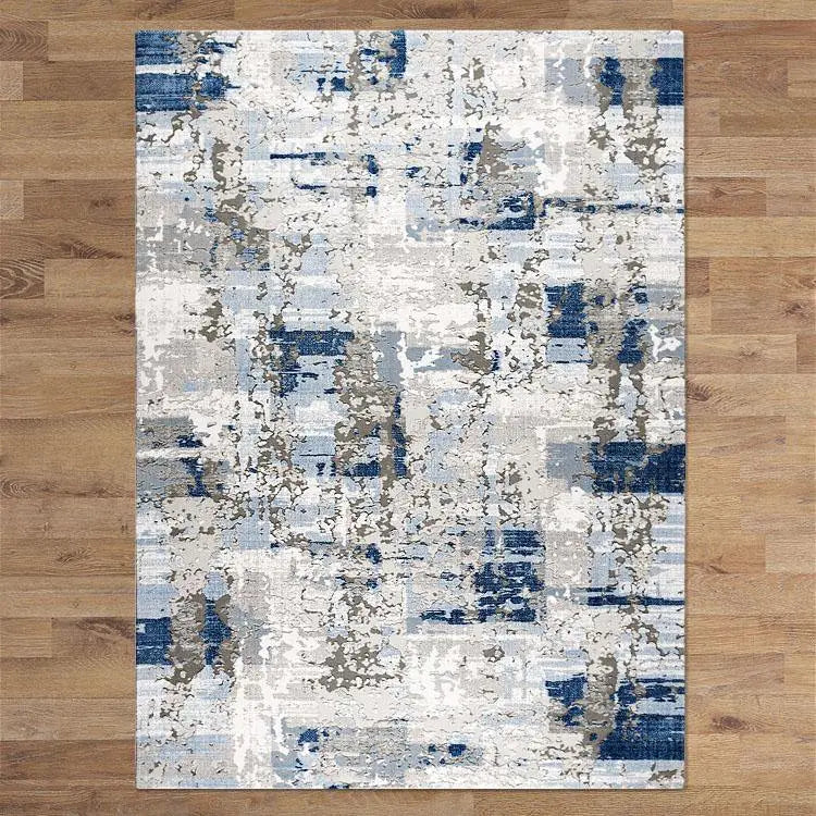Montreal 8534 Blue Rug, Modern Rugs Collection, Stain Resistant, Easy Washable Rugs Saray Rugs