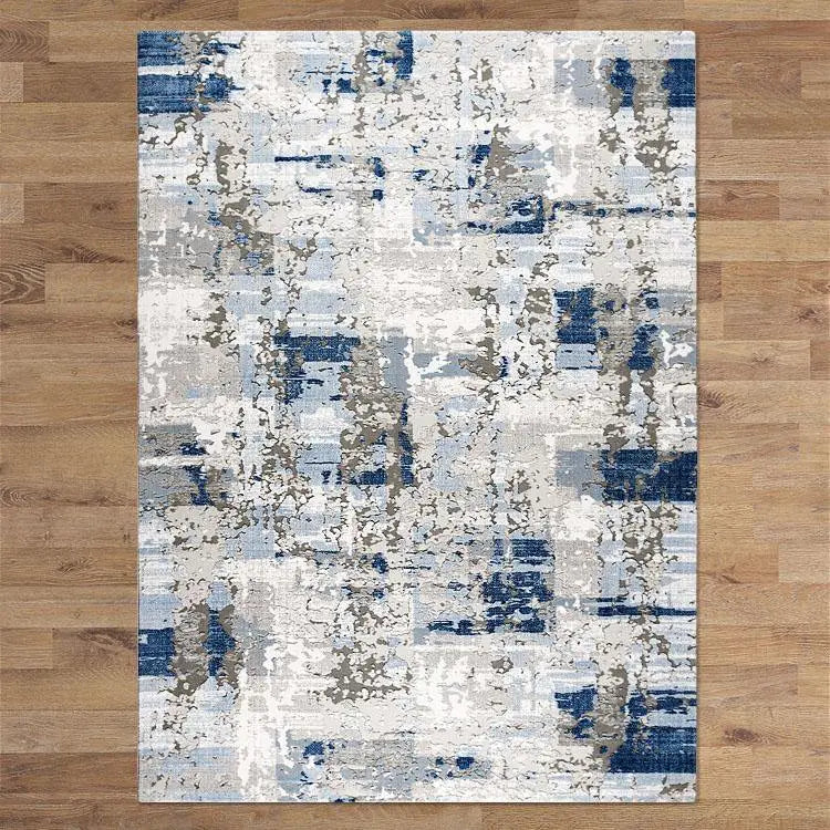 Montreal 8534 Blue Rug, Modern Rugs Collection, Stain Resistant, Easy Washable Rugs Saray Rugs