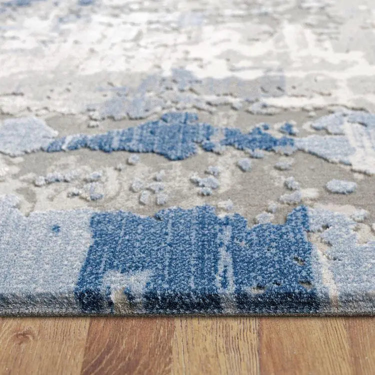 Montreal 8534 Blue Rug, Modern Rugs Collection, Stain Resistant, Easy Washable Rugs Saray Rugs
