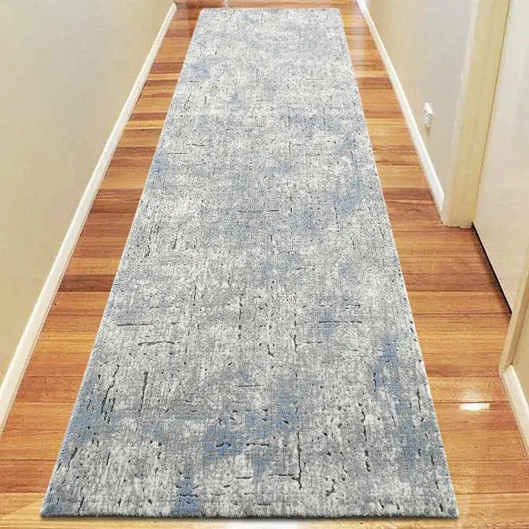 Montreal 8547 Blue Hallway Runner Rugs, Washable Rug, Easy to Clean, Stain Resistant Saray Rugs