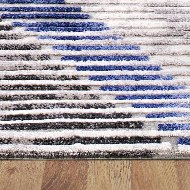 Montreal 8599 Blue Grid Rug Saray Rugs