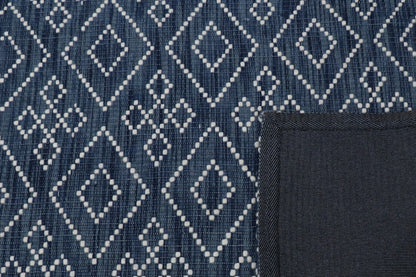 Mozaik Blue Wool Rug The Rug Co