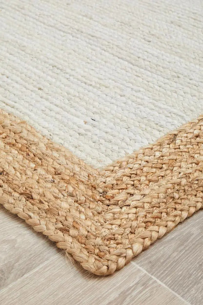 NASA 333 White Natural Jute Rug RUG CULTURE