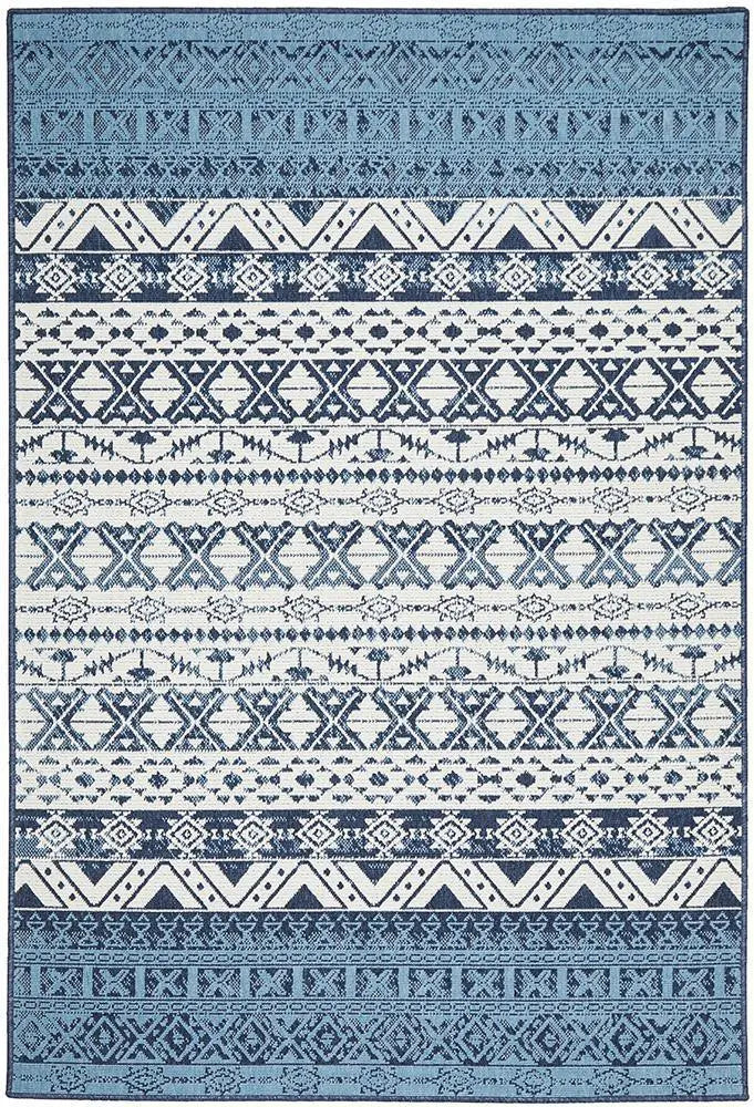 Outdoor Sea  White Blue Rug RUG CULTURE