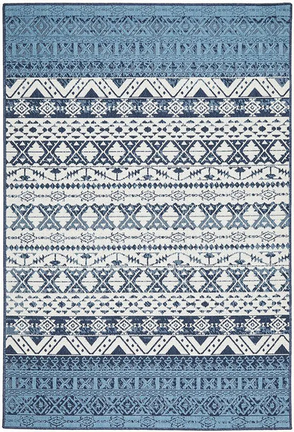 Outdoor Sea  White Blue Rug RUG CULTURE