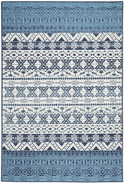 Outdoor Sea  White Blue Rug RUG CULTURE
