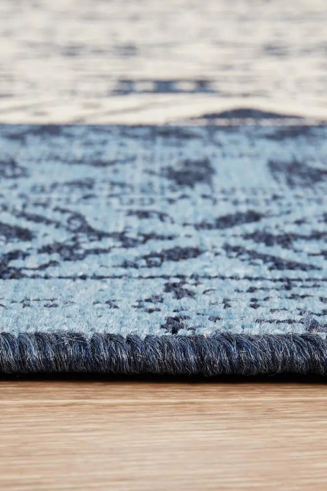 Outdoor Sea  White Blue Rug RUG CULTURE