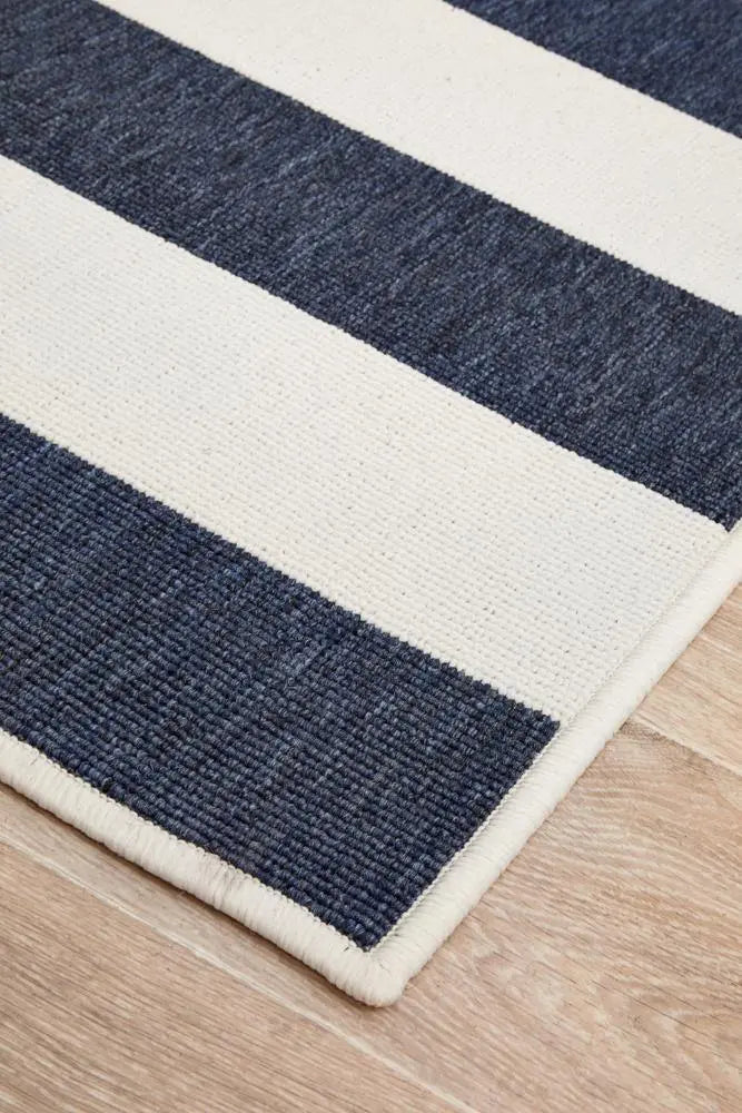 Outdoor Sea Navy White Rug RUG CULTURE
