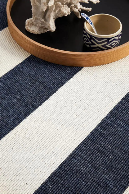 Outdoor Sea Navy White Rug RUG CULTURE