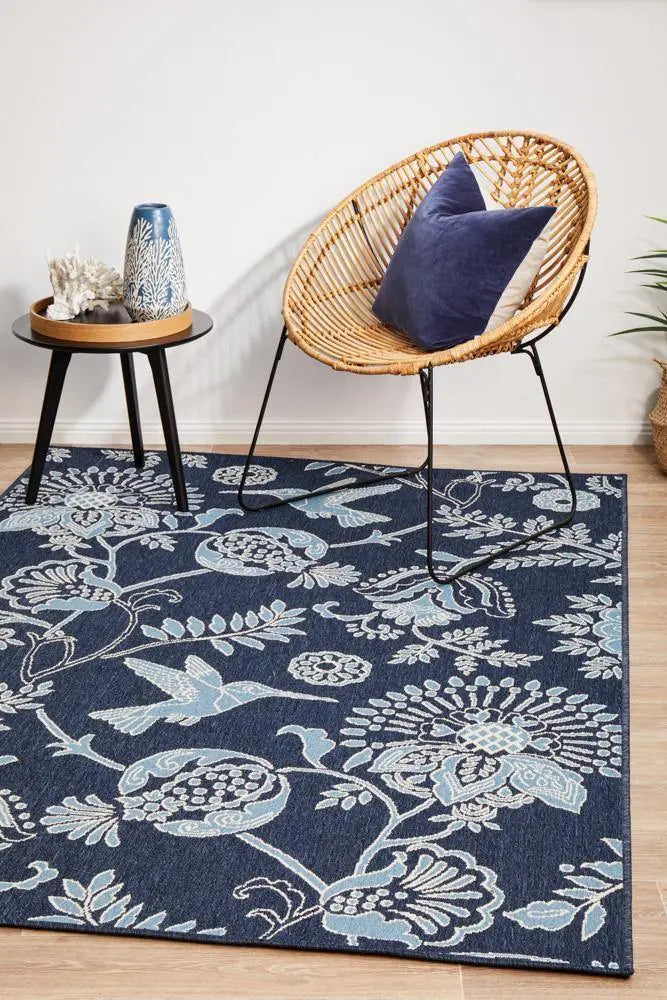 Outdoor Sea picture Navy Rug RUG CULTURE