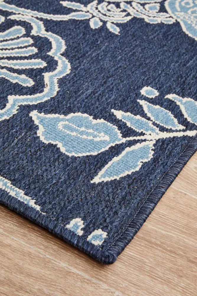 Outdoor Sea picture Navy Rug RUG CULTURE
