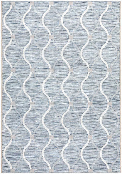 Outdoor Terrace  Blue Rug Rug Culture