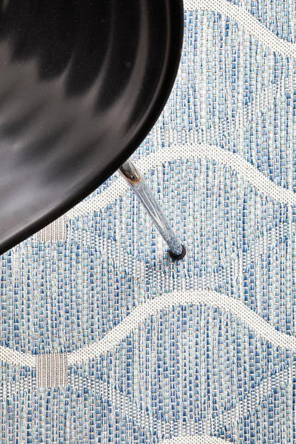 Outdoor Terrace  Blue Rug Rug Culture