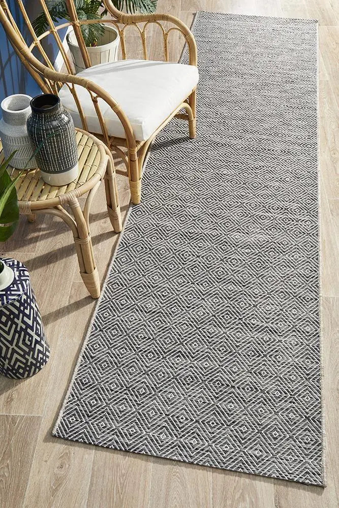 Outdoor Terrace  Grey Runner Rug Rug Culture