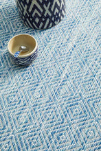 Outdoor Terrace  Square Blue Rug Rug Culture