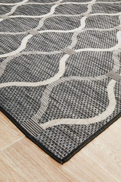 Outdoor Terrace Black Rugs, Modern Rugs, Terrace rugs, Heavy traffic areas Rugs Rug Culture