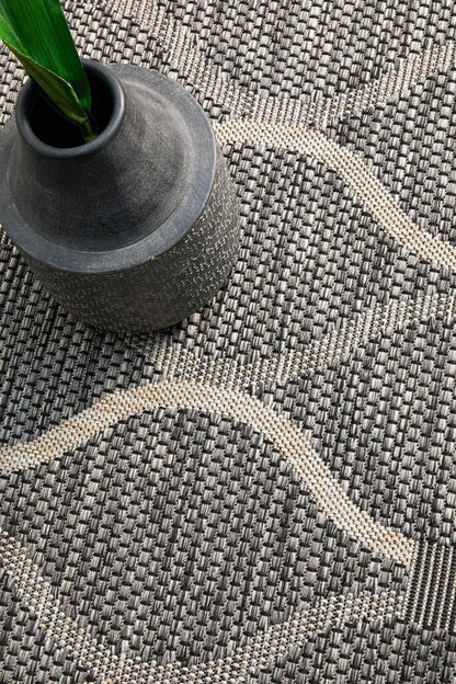 Outdoor Terrace Black Rugs, Modern Rugs, Terrace rugs, Heavy traffic areas Rugs Rug Culture