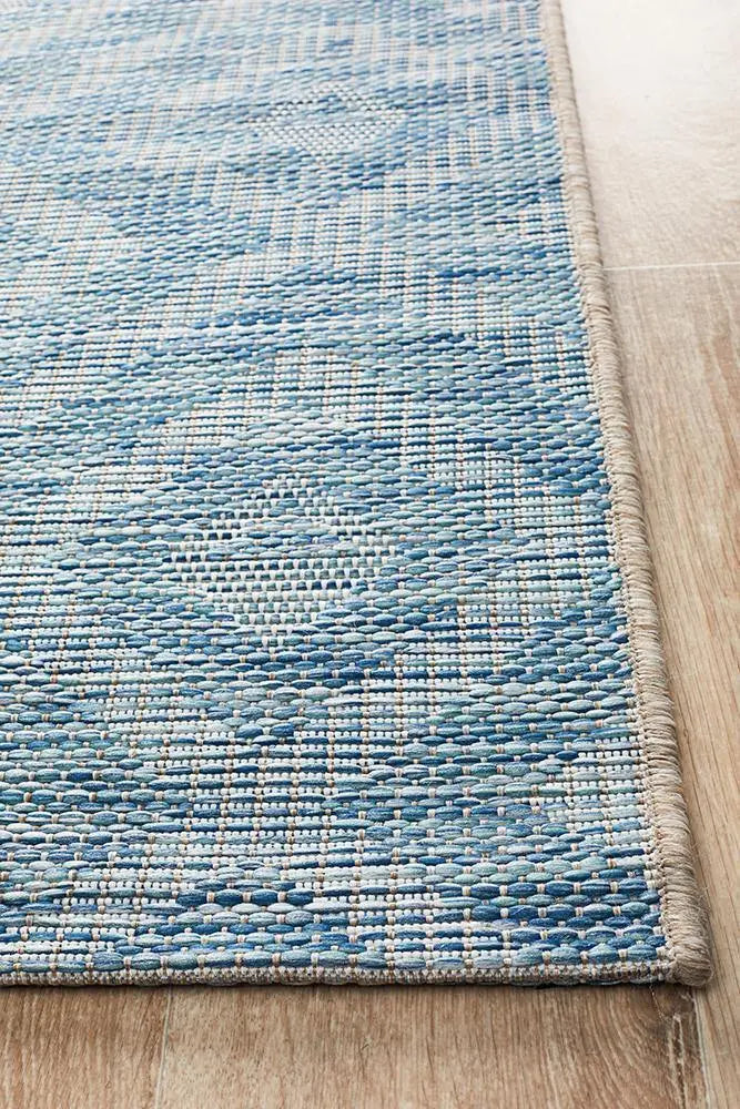 Outdoor Terrace Blue Runner Rug Rug Culture