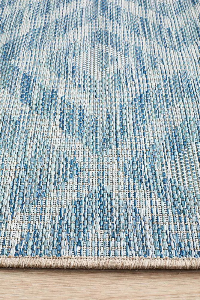 Outdoor Terrace Blue Runner Rug Rug Culture