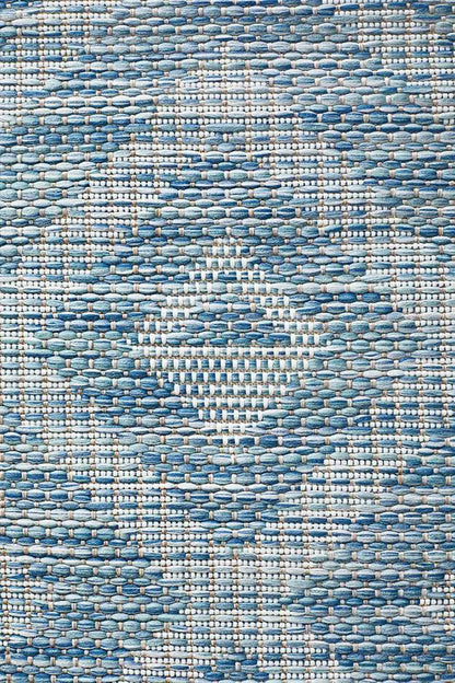 Outdoor Terrace Blue Runner Rug Rug Culture