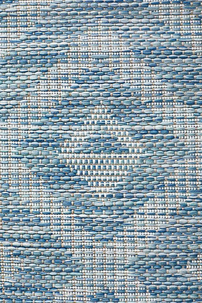 Outdoor Terrace Blue Runner Rug Rug Culture