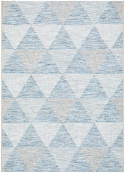 Outdoor Terrace White Blue Rug Rug Culture
