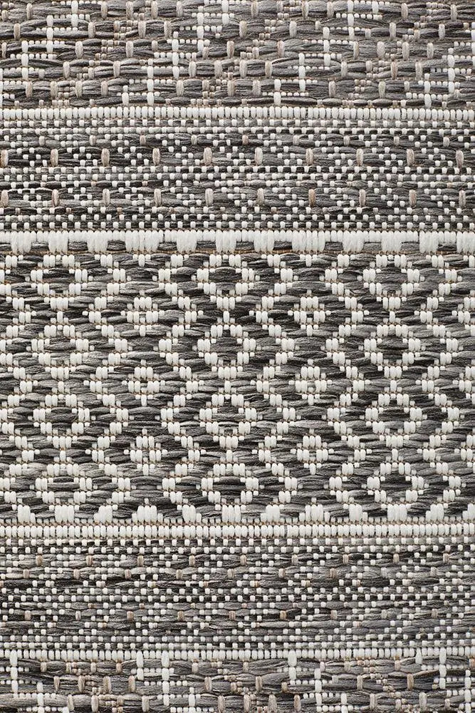 Outdoor Terrace arrow Grey Runner Rug Rug Culture