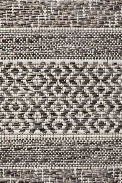 Outdoor Terrace arrow Grey Runner Rug Rug Culture