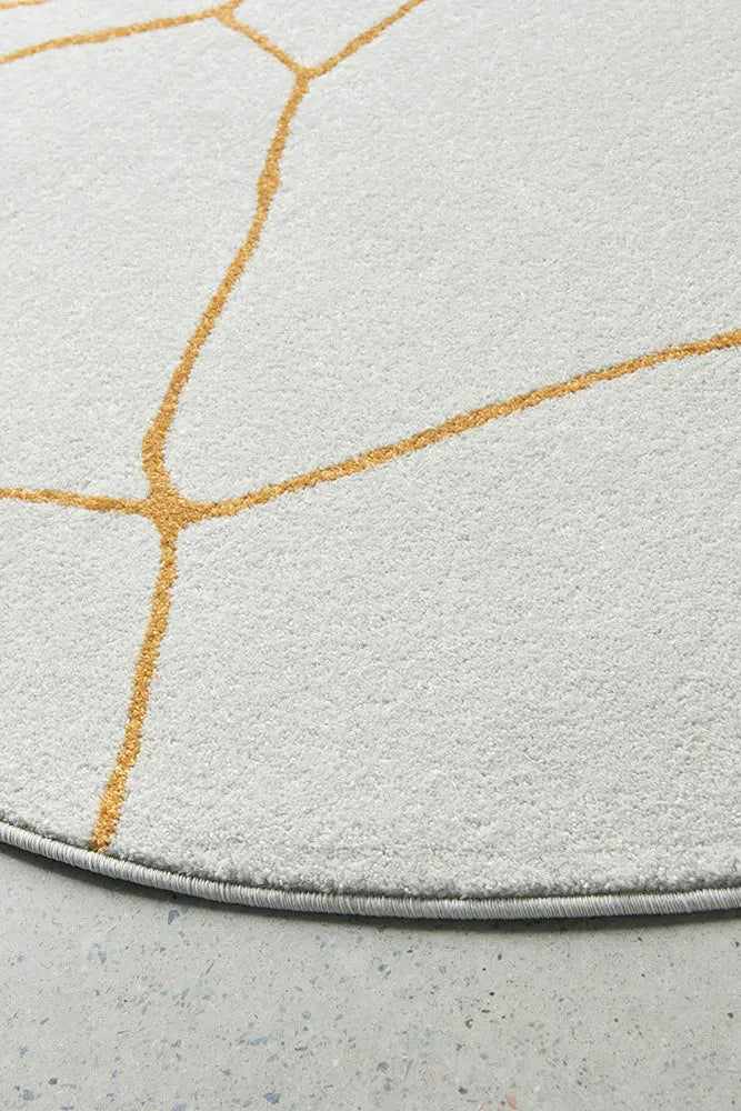 Pera Amy Gold Round Rug RUG CULTURE