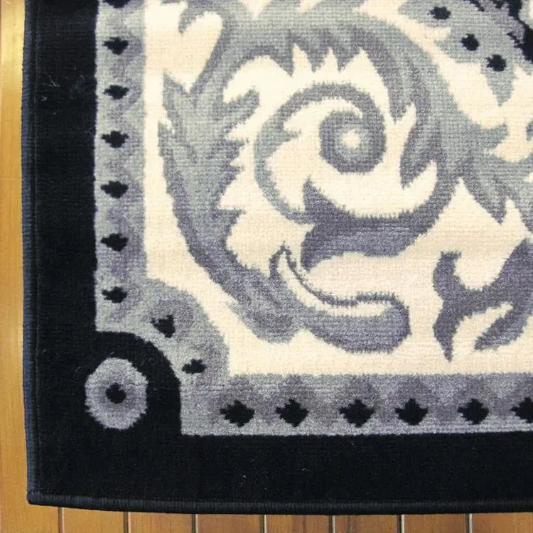 Ruby floor 1920 Black Hallway Runner Saray Rugs