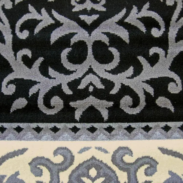 Ruby floor 1920 Black Hallway Runner Saray Rugs