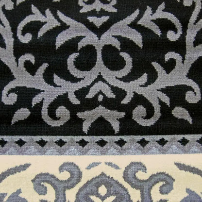 Ruby floor 1920 Black Hallway Runner Saray Rugs